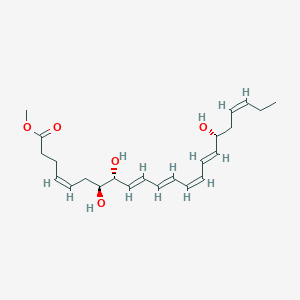 molecular formula C23H34O5 B594114 17(R)-Resolvin D1 methyl ester 
