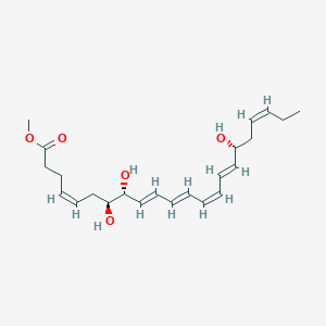 molecular formula C23H34O5 B594114 17(R)-Resolvin D1 methyl ester CAS No. 937738-64-2