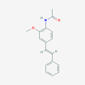 molecular formula C17H17NO2 B5941182 N-{2-methoxy-4-[(E)-2-phenylvinyl]phenyl}acetamide 
