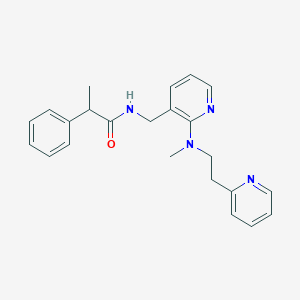 molecular formula C23H26N4O B5941185 N-({2-[methyl(2-pyridin-2-ylethyl)amino]pyridin-3-yl}methyl)-2-phenylpropanamide 