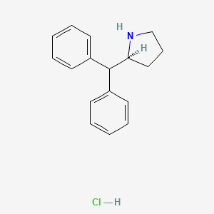 molecular formula C17H20ClN B594119 (S)-2-Benzhydrylpyrrolidine hydrochloride CAS No. 188398-87-0