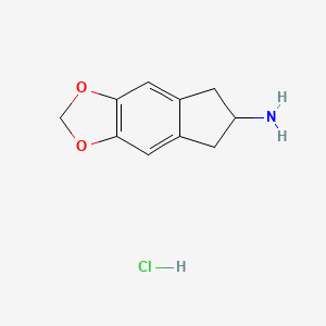 molecular formula C10H12ClNO2 B594121 6,7-dihydro-5H-cyclopenta[f][1,3]benzodioxol-6-amine;hydrochloride CAS No. 155344-90-4