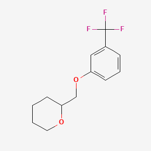 molecular formula C13H15F3O2 B594122 2-(3-Trifluoromethylphenoxy)methyltetrahydro-2H-pyran CAS No. 1257665-21-6