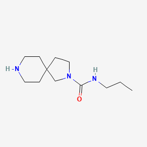 molecular formula C12H23N3O B5941256 N-propyl-2,8-diazaspiro[4.5]decane-2-carboxamide hydrochloride 