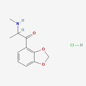 molecular formula C11H14ClNO3 B594127 2,3-Methylenedioxymethcathinone (hydrochloride) CAS No. 1797884-10-6