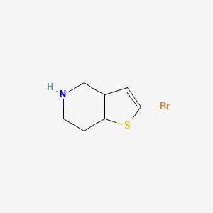 molecular formula C7H10BrNS B594128 2-Bromo-3a,4,5,6,7,7a-hexahydrothieno[3,2-c]pyridine CAS No. 1222669-39-7
