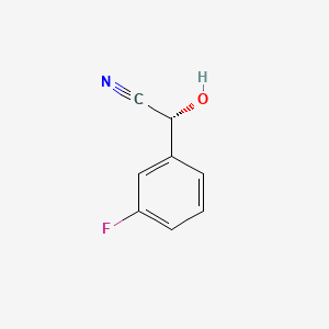 molecular formula C8H6FNO B594130 (2R)-(3-Fluorophenyl)(hydroxy)acetonitrile CAS No. 137993-38-5