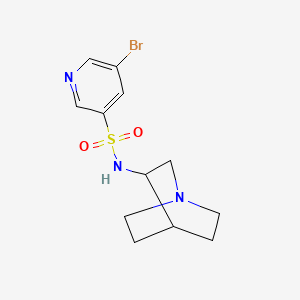 molecular formula C12H16BrN3O2S B594133 5-Bromo-n-(quinuclidin-3-yl)pyridine-3-sulfonamide CAS No. 1304451-98-6