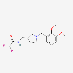 molecular formula C16H22F2N2O3 B5941350 N-{[1-(2,3-dimethoxybenzyl)pyrrolidin-3-yl]methyl}-2,2-difluoroacetamide 