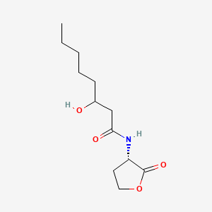 molecular formula C12H21NO4 B594139 3-Hydroxy-N-[(3S)-tetrahydro-2-oxo-3-furanyl]-octanamide CAS No. 192883-14-0