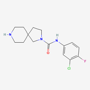 molecular formula C15H19ClFN3O B5941391 N-(3-chloro-4-fluorophenyl)-2,8-diazaspiro[4.5]decane-2-carboxamide hydrochloride 
