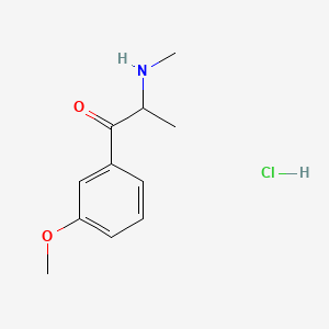 molecular formula C11H16ClNO2 B594143 3-甲氧基甲卡西酮（盐酸盐） CAS No. 1435933-70-2
