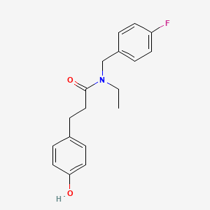molecular formula C18H20FNO2 B5941454 N-ethyl-N-(4-fluorobenzyl)-3-(4-hydroxyphenyl)propanamide 