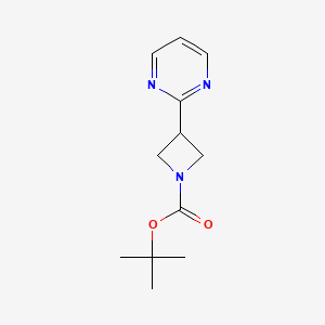 molecular formula C12H17N3O2 B594146 Tert-butyl 3-(pyrimidin-2-yl)azetidine-1-carboxylate CAS No. 1236861-59-8
