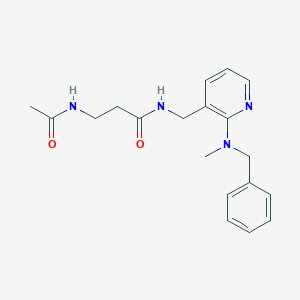 molecular formula C19H24N4O2 B5941477 N~3~-acetyl-N~1~-({2-[benzyl(methyl)amino]pyridin-3-yl}methyl)-beta-alaninamide 