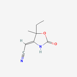 2-(5-Ethyl-5-methyl-2-oxooxazolidin-4-ylidene)acetonitrile