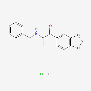 molecular formula C17H18ClNO3 B594149 1-(1,3-苯并二氧杂环-5-基)-2-(苄基氨基)丙-1-酮;盐酸盐 CAS No. 1823274-68-5