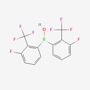 molecular formula C14H7BF8O B594157 Bis(3-fluoro-2-(trifluoromethyl)phenyl)(hydroxy)borane CAS No. 1218790-74-9