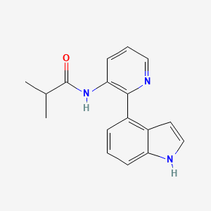 molecular formula C17H17N3O B5941577 N-[2-(1H-indol-4-yl)pyridin-3-yl]-2-methylpropanamide 