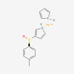 molecular formula C17H16FeOS B594159 (R)-Ferrocenyl p-Tolyl Sulfoxide CAS No. 130225-27-3