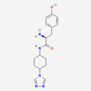 molecular formula C17H23N5O2 B5941618 N-[trans-4-(4H-1,2,4-triazol-4-yl)cyclohexyl]-L-tyrosinamide hydrochloride 