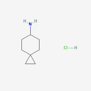 molecular formula C8H16ClN B594168 Spiro[2.5]octan-6-amine hydrochloride CAS No. 1256256-54-8