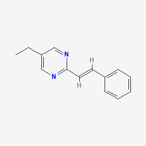 molecular formula C14H14N2 B5941694 5-ethyl-2-[(E)-2-phenylvinyl]pyrimidine 
