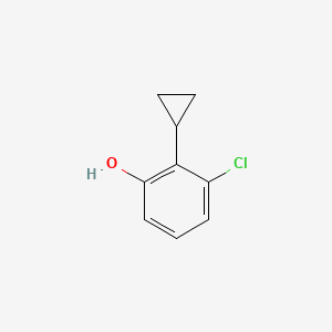 molecular formula C9H9ClO B594170 3-Chloro-2-cyclopropylphenol CAS No. 1227417-87-9