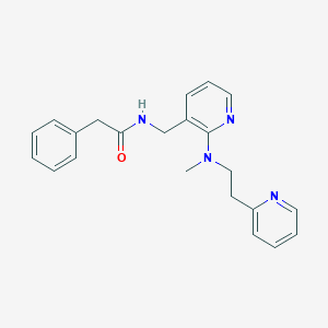 molecular formula C22H24N4O B5941703 N-({2-[methyl(2-pyridin-2-ylethyl)amino]pyridin-3-yl}methyl)-2-phenylacetamide 
