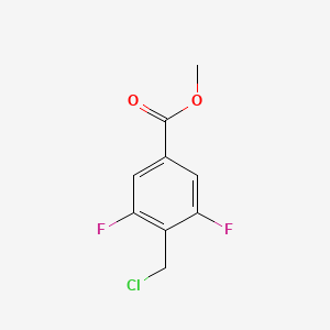 molecular formula C9H7ClF2O2 B594178 Methyl 4-(chloromethyl)-3,5-difluorobenzoate CAS No. 1263283-69-7