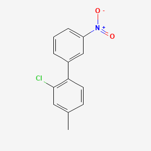 molecular formula C13H10ClNO2 B594182 2-氯-4-甲基-1-(3-硝基苯基)苯 CAS No. 1355247-82-3