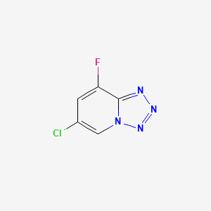 molecular formula C5H2ClFN4 B594189 6-Chloro-8-fluorotetrazolo[1,5-a]pyridine CAS No. 1255574-42-5