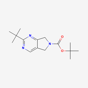 molecular formula C15H23N3O2 B594195 tert-Butyl 2-(tert-butyl)-5H-pyrrolo[3,4-d]pyrimidine-6(7H)-carboxylate CAS No. 1330754-01-2