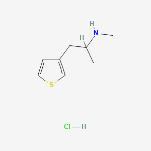 molecular formula C8H14ClNS B594215 Methyl[1-(thiophen-3-yl)propan-2-yl]amine hydrochloride CAS No. 857361-90-1