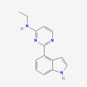 molecular formula C14H14N4 B5942167 N-ethyl-2-(1H-indol-4-yl)pyrimidin-4-amine 