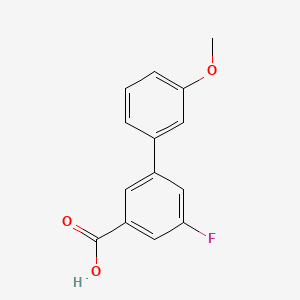 molecular formula C14H11FO3 B594217 5-Fluoro-3-(3-methoxyphenyl)benzoic acid CAS No. 1261889-81-9