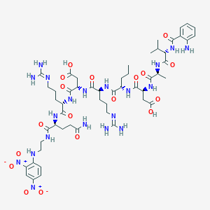 molecular formula C53H80N20O18 B594218 Abz-Val-Ala-Asp-Nva-Arg-Asp-Arg-Gln-EDDnp 