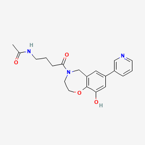 molecular formula C20H23N3O4 B5942205 N-[4-(9-hydroxy-7-pyridin-3-yl-2,3-dihydro-1,4-benzoxazepin-4(5H)-yl)-4-oxobutyl]acetamide 