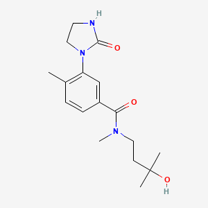 molecular formula C17H25N3O3 B5942252 N-(3-hydroxy-3-methylbutyl)-N,4-dimethyl-3-(2-oxoimidazolidin-1-yl)benzamide 