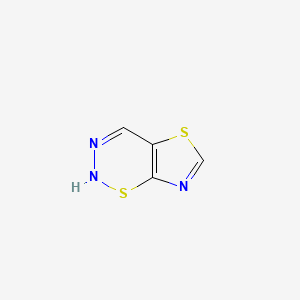 molecular formula C4H3N3S2 B594237 2H-[1,3]Thiazolo[5,4-e][1,2,3]thiadiazine CAS No. 127358-83-2