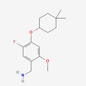 (4-((4,4-Dimethylcyclohexyl)oxy)-5-fluoro-2-methoxyphenyl)methanamine