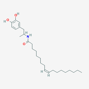 molecular formula C27H45NO3 B594247 N-(1-(3,4-Dihydroxyphenyl)propan-2-yl)oleamide CAS No. 1258011-97-0