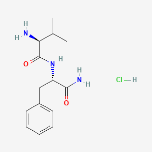 molecular formula C14H22ClN3O2 B594254 H-Val-Phe-NH2 HCl CAS No. 129678-27-9