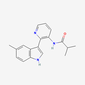 molecular formula C18H19N3O B5942735 2-methyl-N-[2-(5-methyl-1H-indol-3-yl)pyridin-3-yl]propanamide 