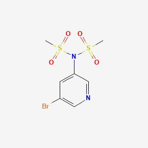 molecular formula C7H9BrN2O4S2 B594285 N-(5-bromopyridin-3-yl)-N-(methylsulfonyl)methanesulfonamide CAS No. 1217273-00-1