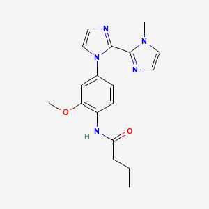 molecular formula C18H21N5O2 B5942869 N-[2-methoxy-4-(1'-methyl-1H,1'H-2,2'-biimidazol-1-yl)phenyl]butanamide 