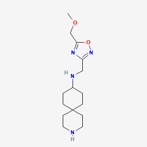 molecular formula C15H26N4O2 B5943077 N-{[5-(methoxymethyl)-1,2,4-oxadiazol-3-yl]methyl}-3-azaspiro[5.5]undecan-9-amine dihydrochloride 