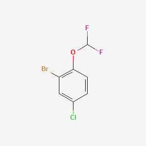 molecular formula C7H4BrClF2O B594309 2-Bromo-4-chloro-1-(difluoromethoxy)benzene CAS No. 1214348-81-8