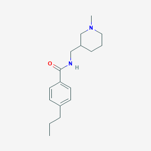 molecular formula C17H26N2O B5943288 N-[(1-methylpiperidin-3-yl)methyl]-4-propylbenzamide 