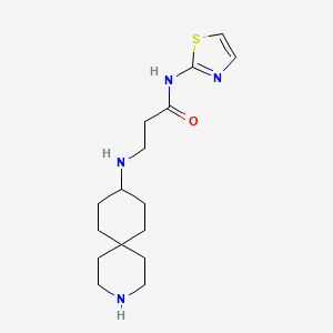 molecular formula C16H26N4OS B5943289 N~3~-3-azaspiro[5.5]undec-9-yl-N~1~-1,3-thiazol-2-yl-beta-alaninamide dihydrochloride 